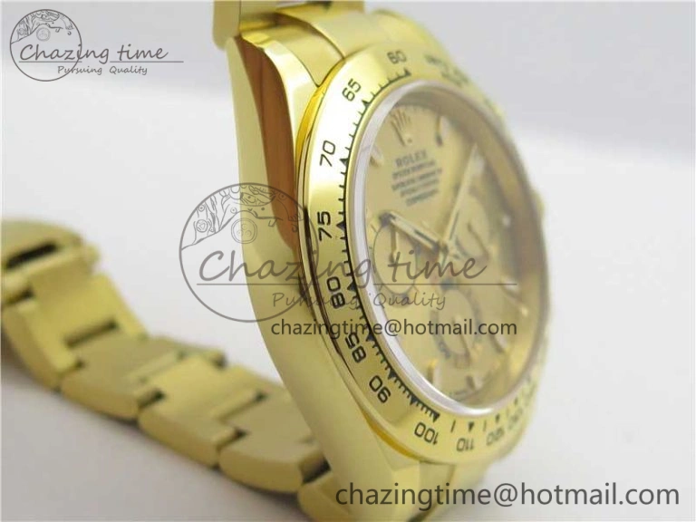 Fashionable Daytona 116508 YG Noob 1:1 Best Edition 904L SS Case and Bracelet Yellow Gold Dial SA4130 V 3224