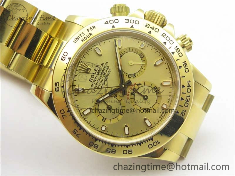 Fashionable Daytona 116508 YG Noob 1:1 Best Edition 904L SS Case and Bracelet Yellow Gold Dial SA4130 V 3224