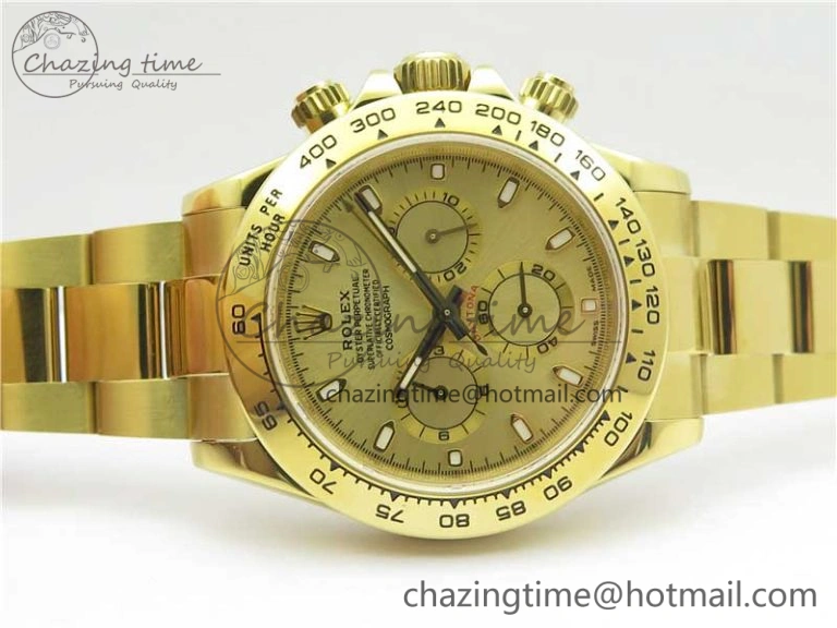 Fashionable Daytona 116508 YG Noob 1:1 Best Edition 904L SS Case and Bracelet Yellow Gold Dial SA4130 V 3224
