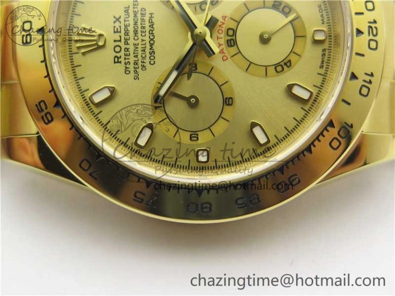 Fashionable Daytona 116508 YG Noob 1:1 Best Edition 904L SS Case and Bracelet Yellow Gold Dial SA4130 V 3224