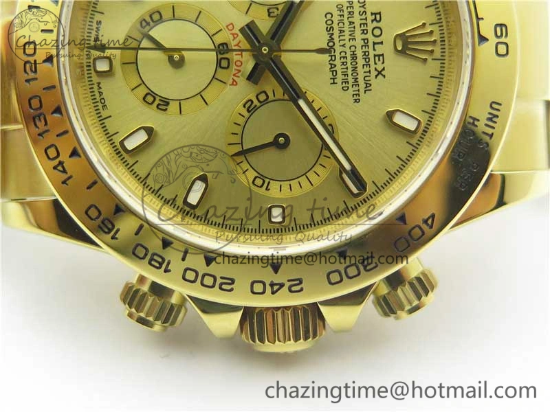 Fashionable Daytona 116508 YG Noob 1:1 Best Edition 904L SS Case and Bracelet Yellow Gold Dial SA4130 V 3224