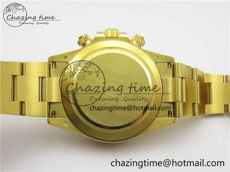 Daytona 116508 YG Noob 1:1 Best Edition 904L YG Case and Bracelet Black Crystal Dial SA Affordable 2630