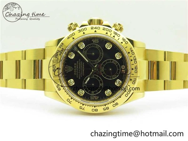 Daytona 116508 YG Noob 1:1 Best Edition 904L YG Case and Bracelet Black Crystal Dial SA Affordable 2630