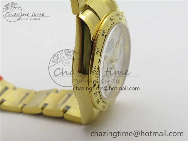 Daytona 116508 YG Noob 1:1 Best Edition 904L YG Case and Bracelet White Dial SA4130 V Resilient 2944