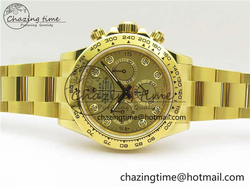 Daytona 116508 YG Noob 1:1 Best Edition 904L YG Case and Bracelet YG Crystal Dial SA Contemporary 2628