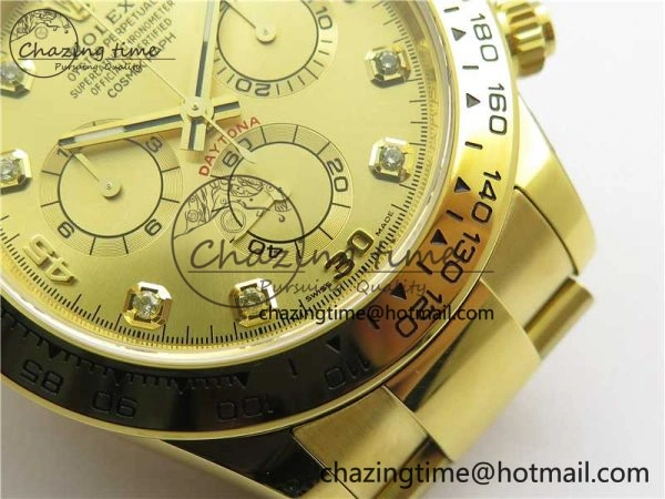 Daytona 116508 YG Noob 1:1 Best Edition 904L YG Case and Bracelet YG Crystal Dial SA Contemporary 2628