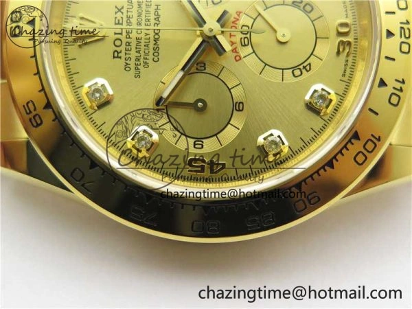 Daytona 116508 YG Noob 1:1 Best Edition 904L YG Case and Bracelet YG Crystal Dial SA Contemporary 2628
