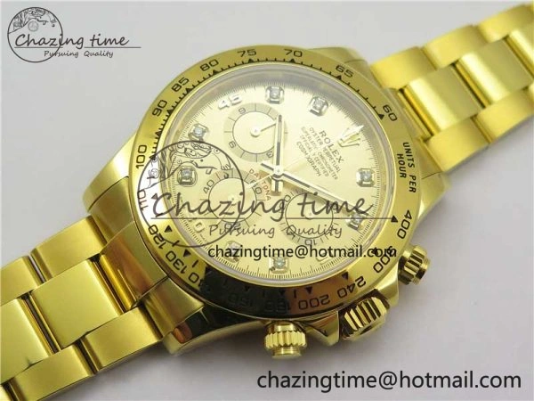 Daytona 116508 YG Noob 1:1 Best Edition 904L YG Case and Bracelet YG Crystal Dial SA Contemporary 2628