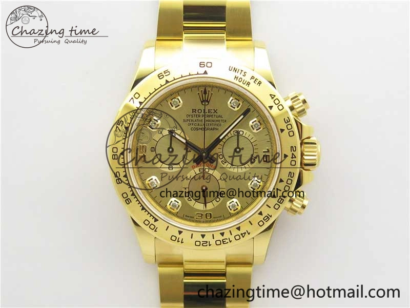 Daytona 116508 YG Noob 1:1 Best Edition 904L YG Case and Bracelet YG Crystal Dial SA Contemporary 2628