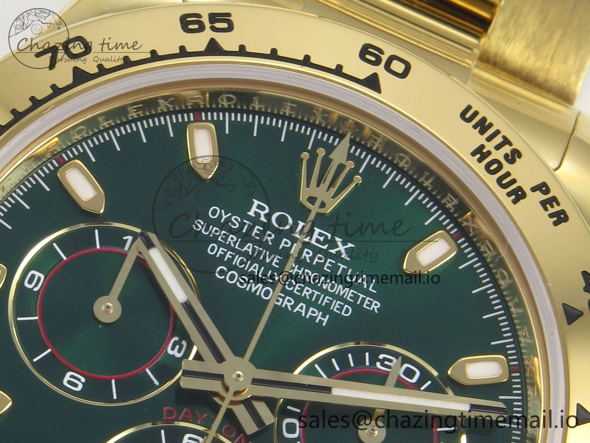 Daytona 116508 ZF 1:1 Best Edition Green Dial on YG Bracelet SH4130 (Gain Weight) Unisex 223