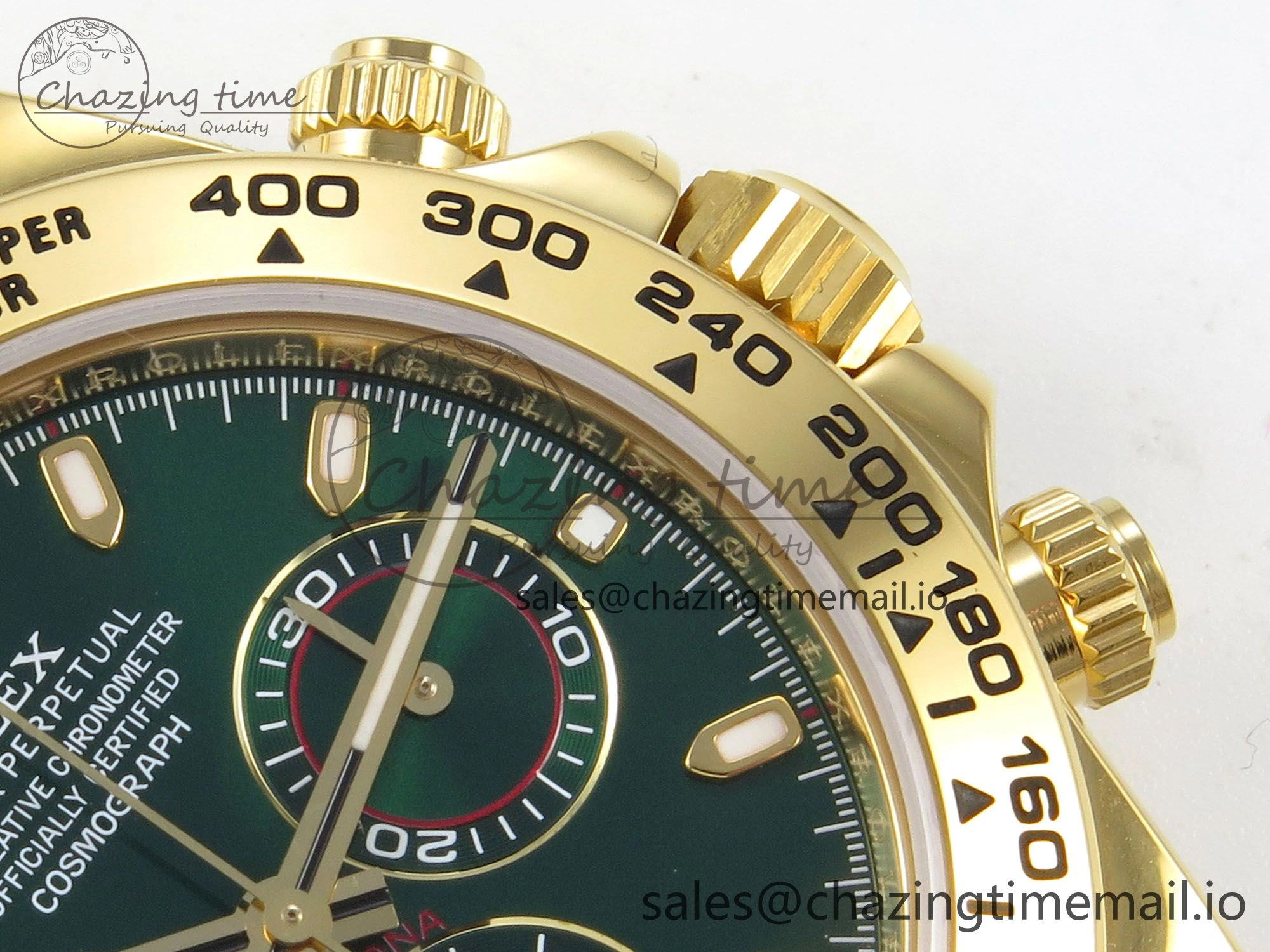 Daytona 116508 ZF 1:1 Best Edition Green Dial on YG Bracelet SH4130 (Gain Weight) Unisex 223