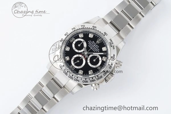 Daytona 116509 BTF 1:1 Best Edition 904L SS Case and Bracelet Black Diamonds Dial SA Comfortable 2098