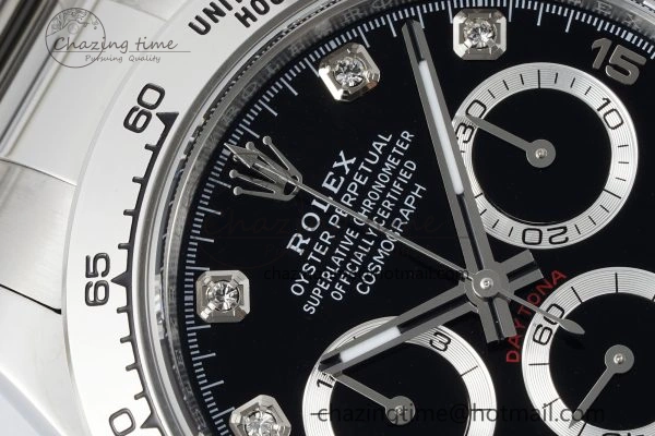 Daytona 116509 BTF 1:1 Best Edition 904L SS Case and Bracelet Black Diamonds Dial SA Comfortable 2098