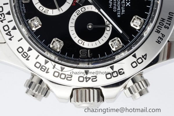 Daytona 116509 BTF 1:1 Best Edition 904L SS Case and Bracelet Black Diamonds Dial SA Comfortable 2098