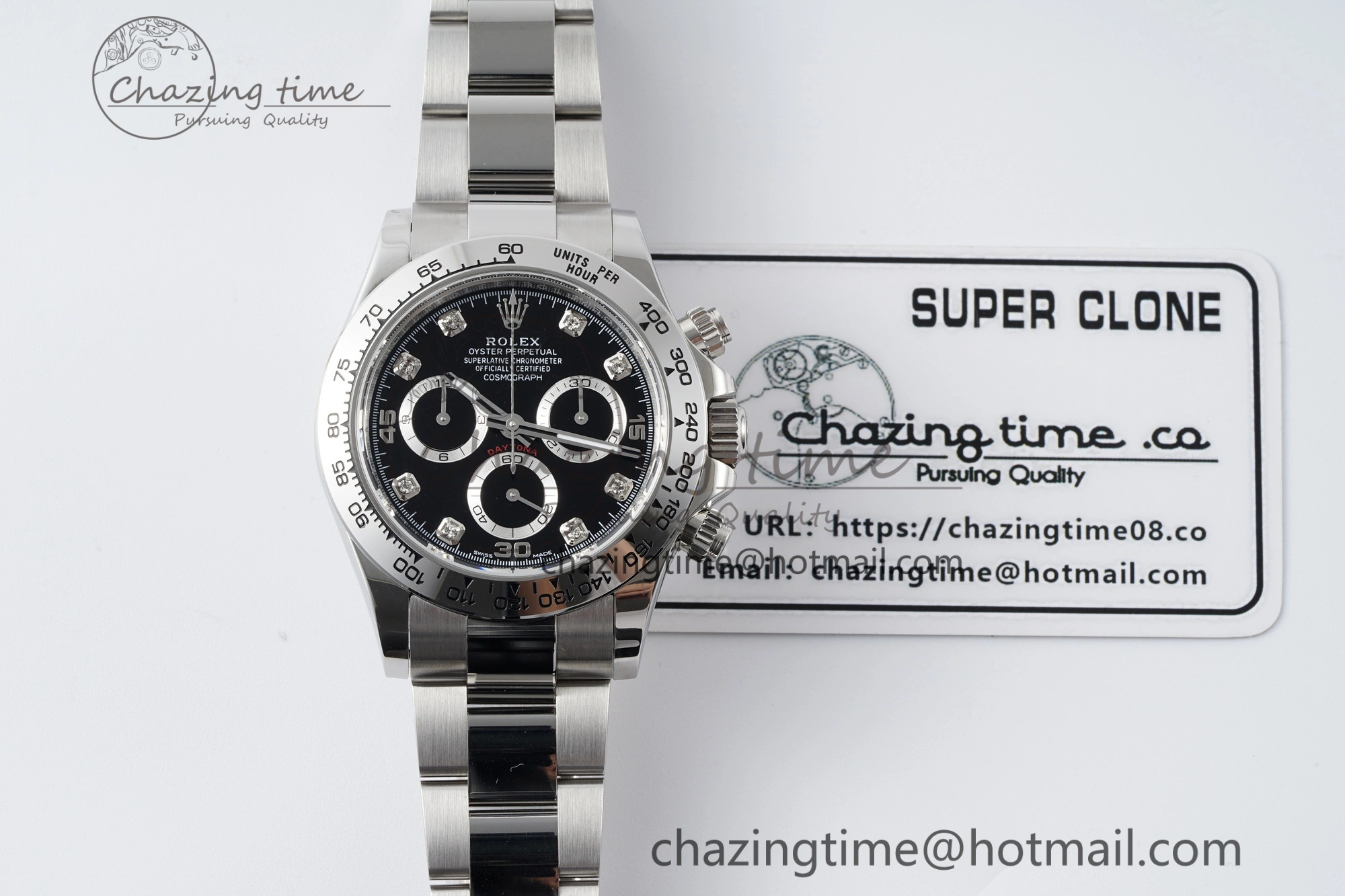Daytona 116509 BTF 1:1 Best Edition 904L SS Case and Bracelet Black Diamonds Dial SA Comfortable 2098