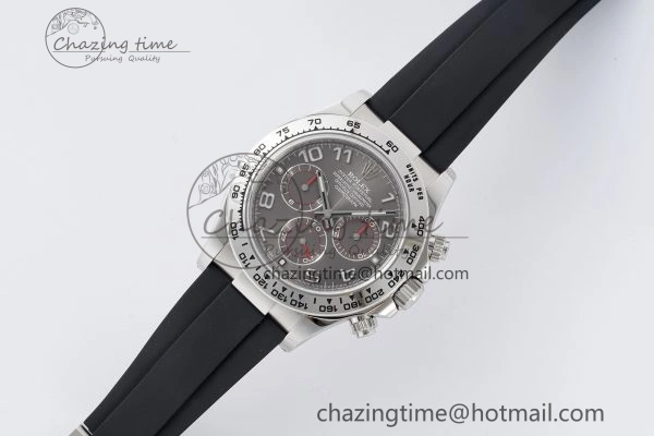 Stylish Daytona 116509 Clean 1:1 Best Edition 904L SS Case Gray Dial on Rubber Strap SA4130 V 2156