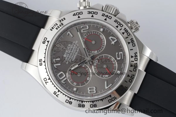 Stylish Daytona 116509 Clean 1:1 Best Edition 904L SS Case Gray Dial on Rubber Strap SA4130 V 2156