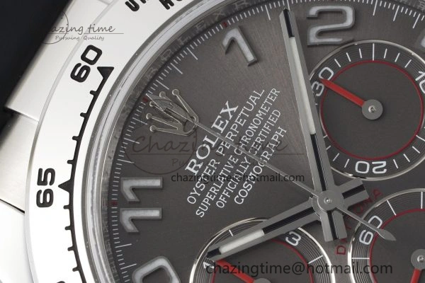 Stylish Daytona 116509 Clean 1:1 Best Edition 904L SS Case Gray Dial on Rubber Strap SA4130 V 2156