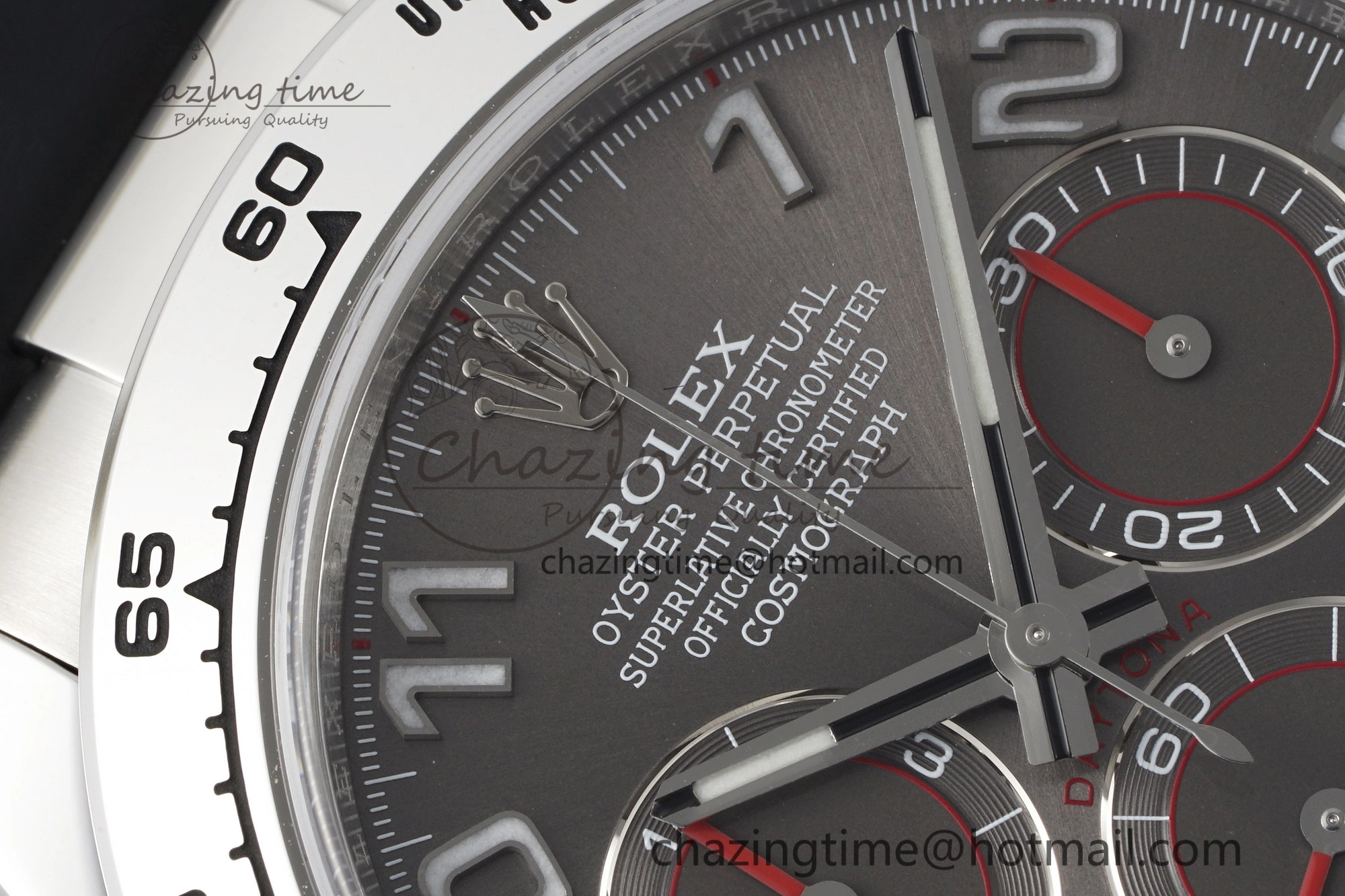 Stylish Daytona 116509 Clean 1:1 Best Edition 904L SS Case Gray Dial on Rubber Strap SA4130 V 2156