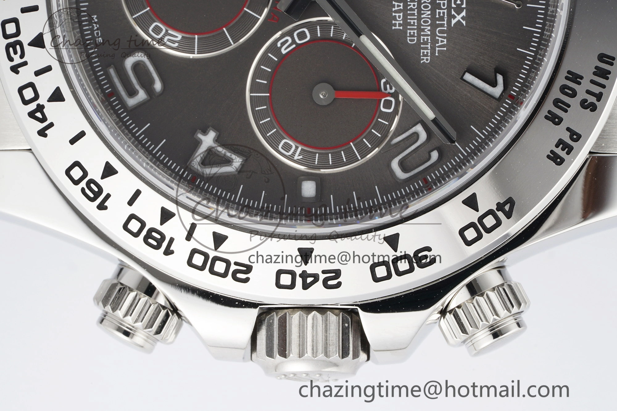Stylish Daytona 116509 Clean 1:1 Best Edition 904L SS Case Gray Dial on Rubber Strap SA4130 V 2156