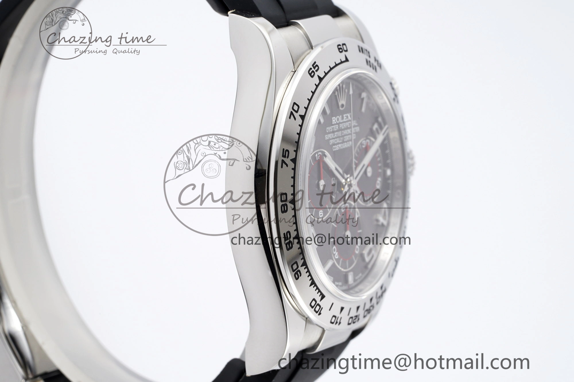 Stylish Daytona 116509 Clean 1:1 Best Edition 904L SS Case Gray Dial on Rubber Strap SA4130 V 2156