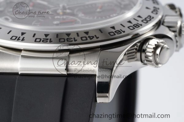 Stylish Daytona 116509 Clean 1:1 Best Edition 904L SS Case Gray Dial on Rubber Strap SA4130 V 2156