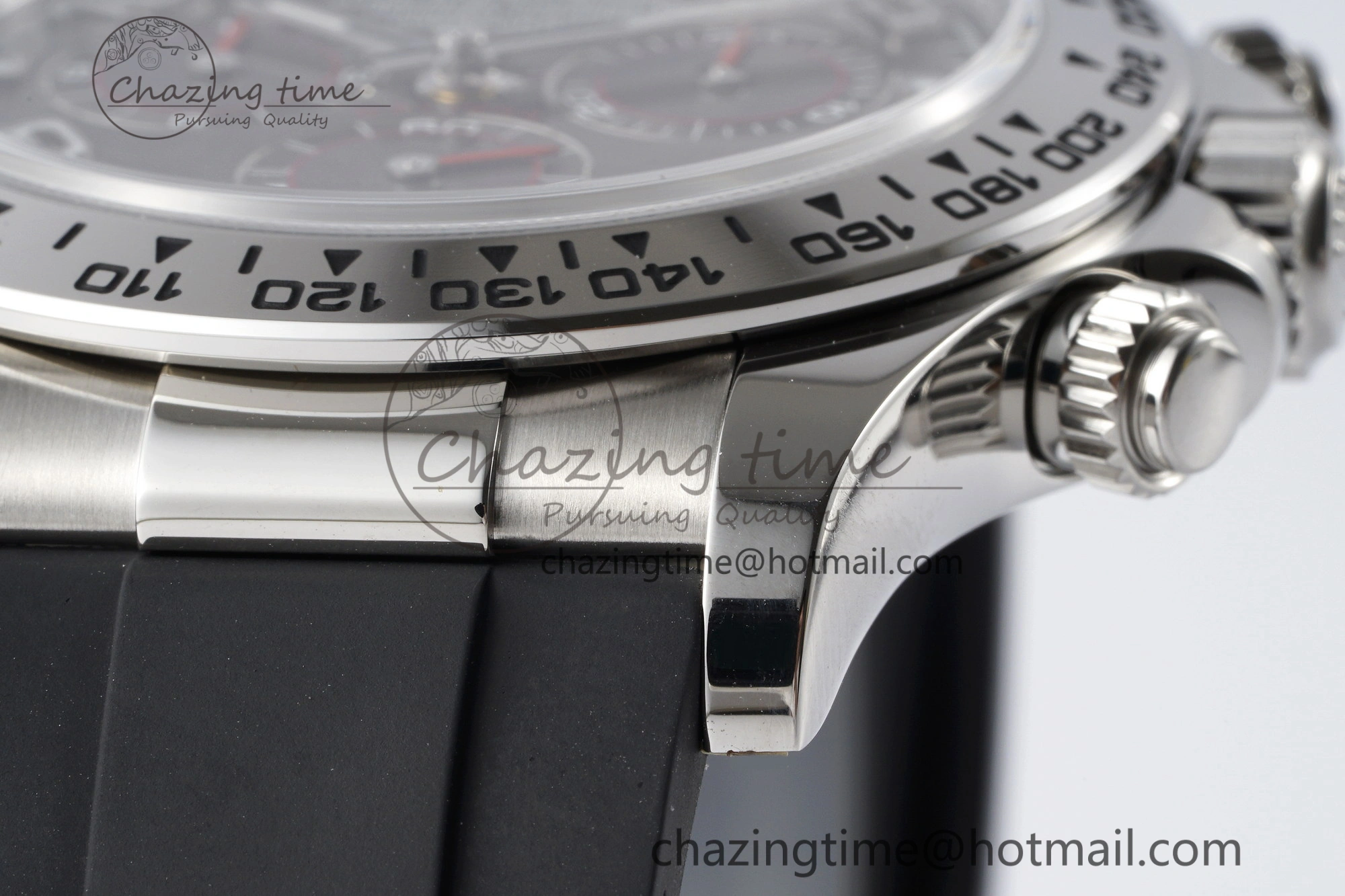 Stylish Daytona 116509 Clean 1:1 Best Edition 904L SS Case Gray Dial on Rubber Strap SA4130 V 2156