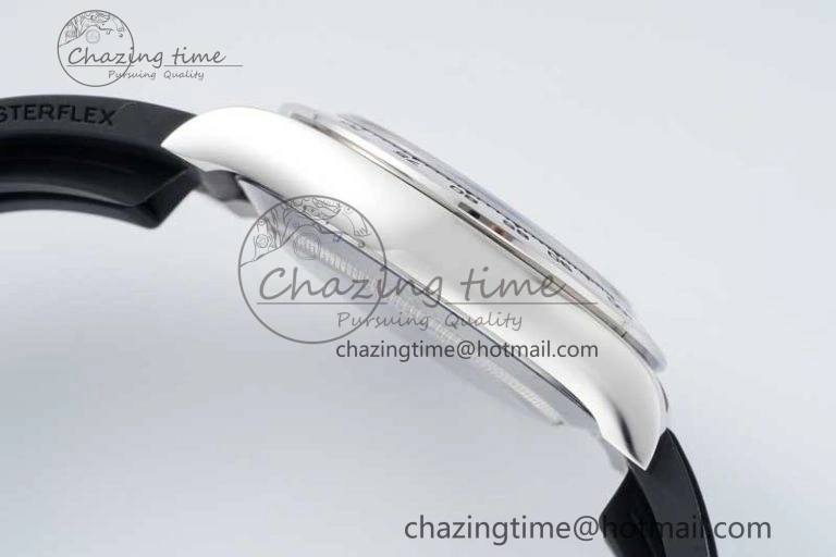 Daytona 116509 Clean 1:1 Best Edition 904L SS Case Silver Black Dial on Rubber Strap SA4130 V Casual 2119