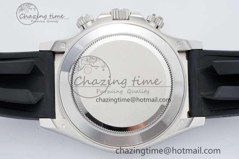 Daytona 116509 Clean 1:1 Best Edition 904L SS Case Silver Black Dial on Rubber Strap SA4130 V Casual 2119