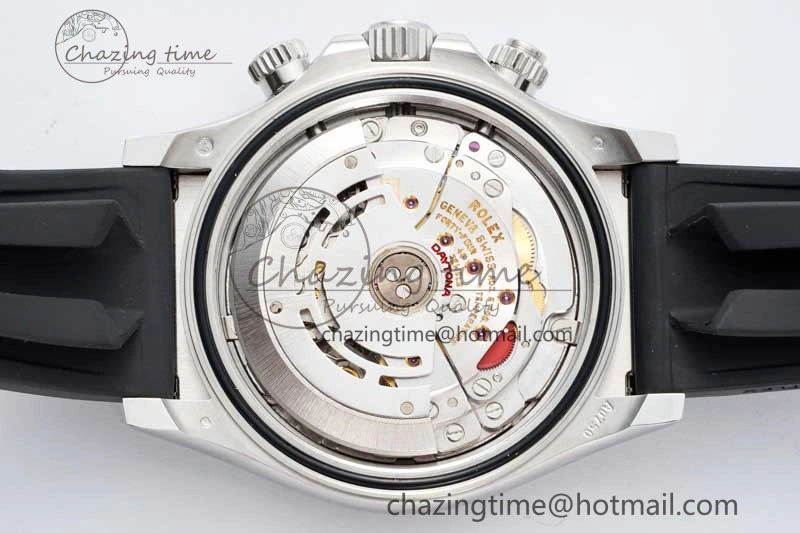 Daytona 116509 Clean 1:1 Best Edition 904L SS Case Silver Black Dial on Rubber Strap SA4130 V Casual 2119