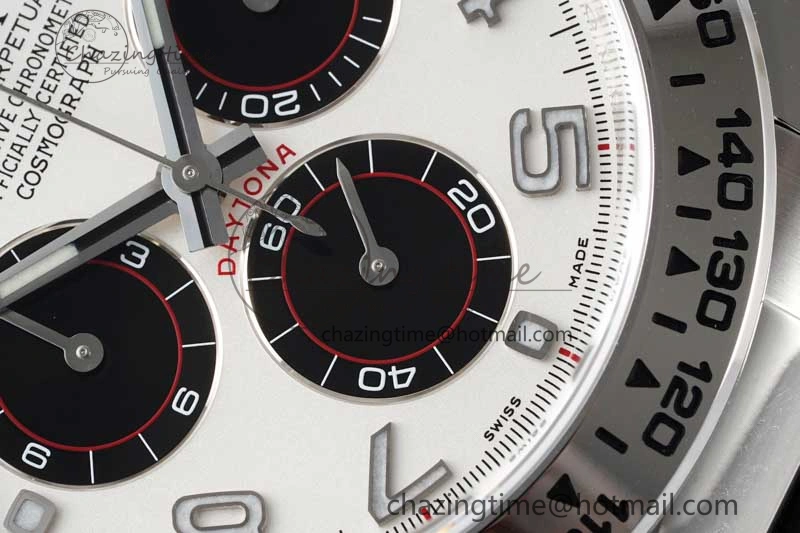 Daytona 116509 Clean 1:1 Best Edition 904L SS Case Silver Black Dial on Rubber Strap SA4130 V Casual 2119