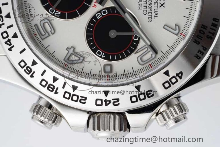 Daytona 116509 Clean 1:1 Best Edition 904L SS Case Silver Black Dial on Rubber Strap SA4130 V Casual 2119