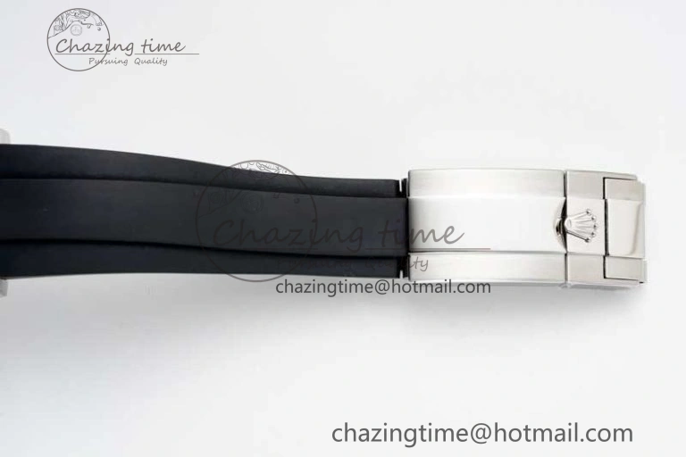 Daytona 116509 Clean 1:1 Best Edition 904L SS Case Silver Black Dial on Rubber Strap SA4130 V Casual 2119