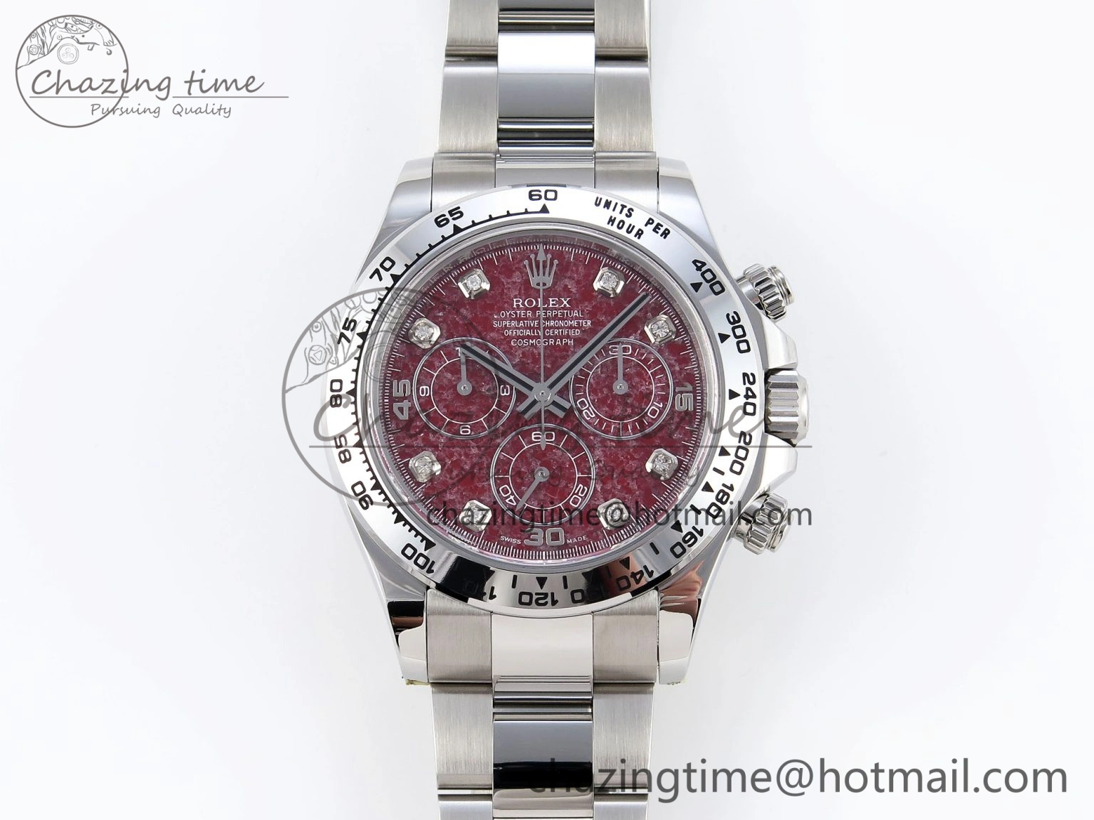 Tailored Daytona 116509 Clean 1:1 Best Edition 904L SS Case and Bracelet Red Sodalite Dial SA4130 V 1853