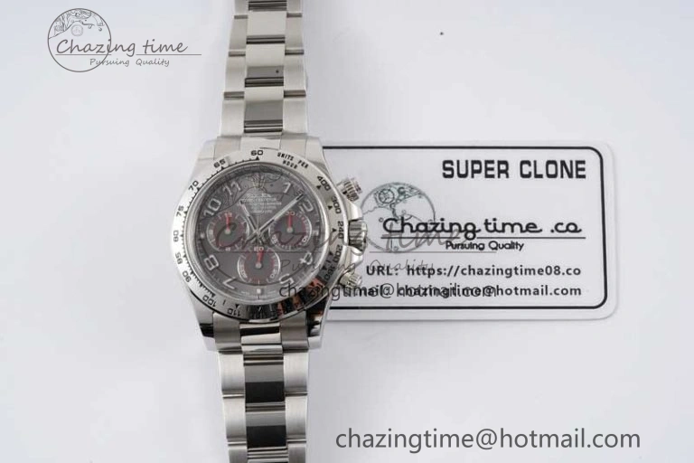 Trendsetting Daytona 116509 Clean 1:1 Best Edition Gray Dial Arabic Markers on SS Bracelet SA4130 V 2009