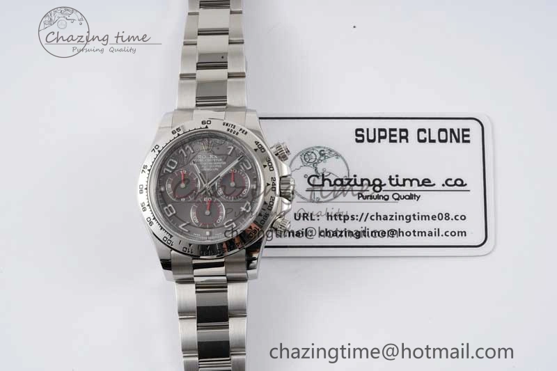 Trendsetting Daytona 116509 Clean 1:1 Best Edition Gray Dial Arabic Markers on SS Bracelet SA4130 V 2009
