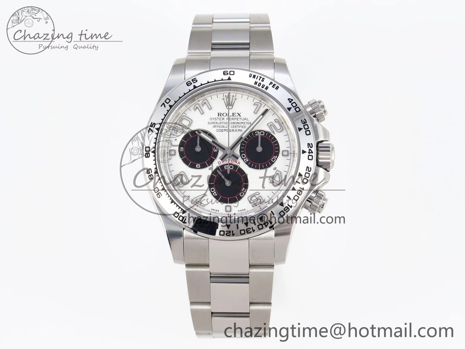 OnTrend Daytona 116509 Clean 1:1 Best Edition White Dial Arabic Markers on SS Bracelet SA4130 V 1947
