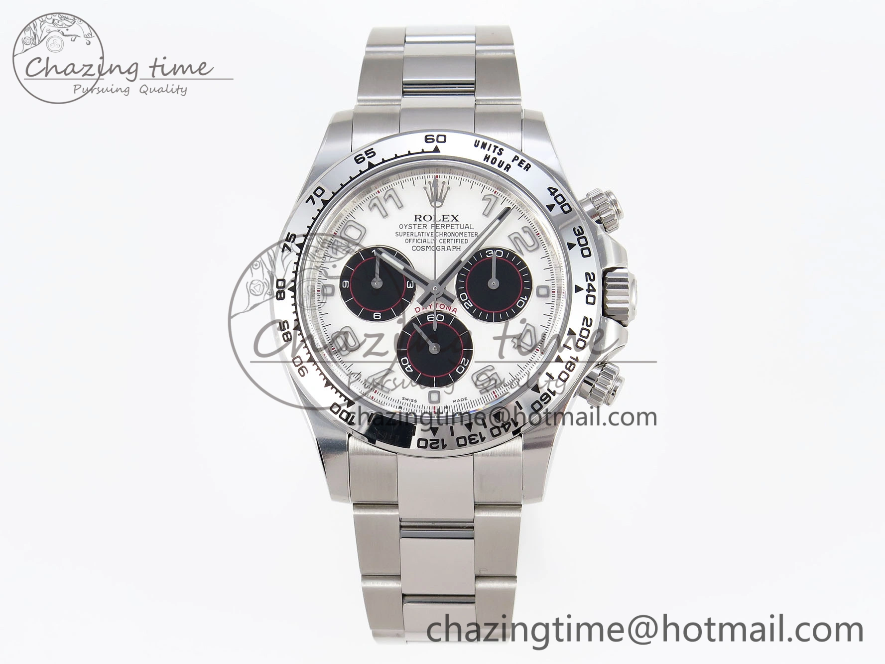 OnTrend Daytona 116509 Clean 1:1 Best Edition White Dial Arabic Markers on SS Bracelet SA4130 V 1947