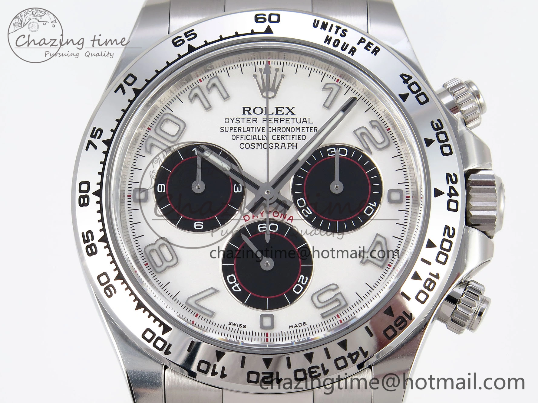 OnTrend Daytona 116509 Clean 1:1 Best Edition White Dial Arabic Markers on SS Bracelet SA4130 V 1947