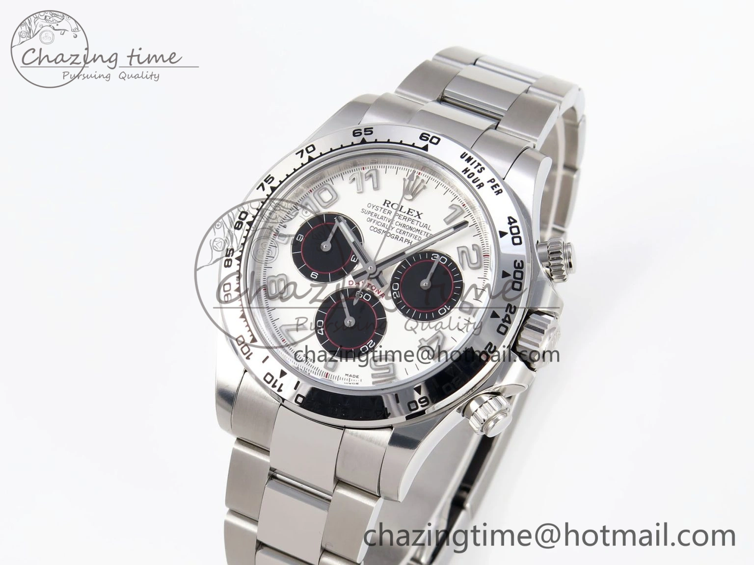 OnTrend Daytona 116509 Clean 1:1 Best Edition White Dial Arabic Markers on SS Bracelet SA4130 V 1947