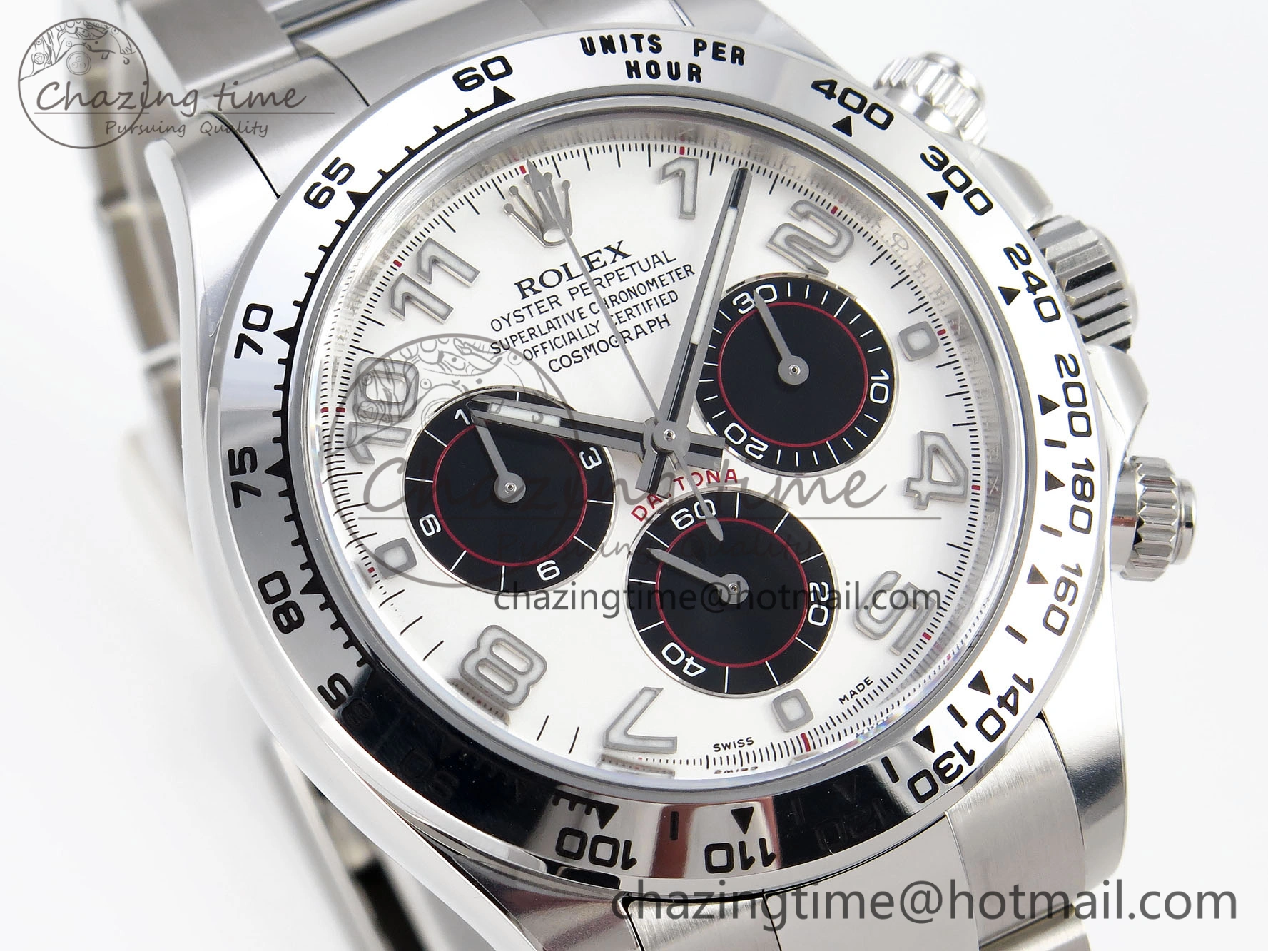 OnTrend Daytona 116509 Clean 1:1 Best Edition White Dial Arabic Markers on SS Bracelet SA4130 V 1947