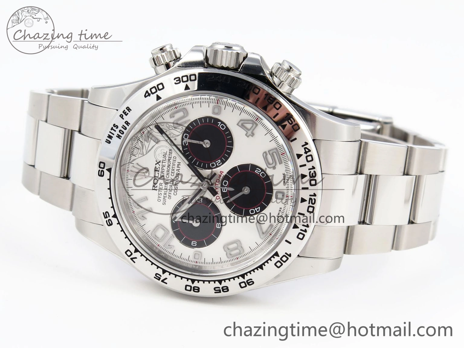 OnTrend Daytona 116509 Clean 1:1 Best Edition White Dial Arabic Markers on SS Bracelet SA4130 V 1947