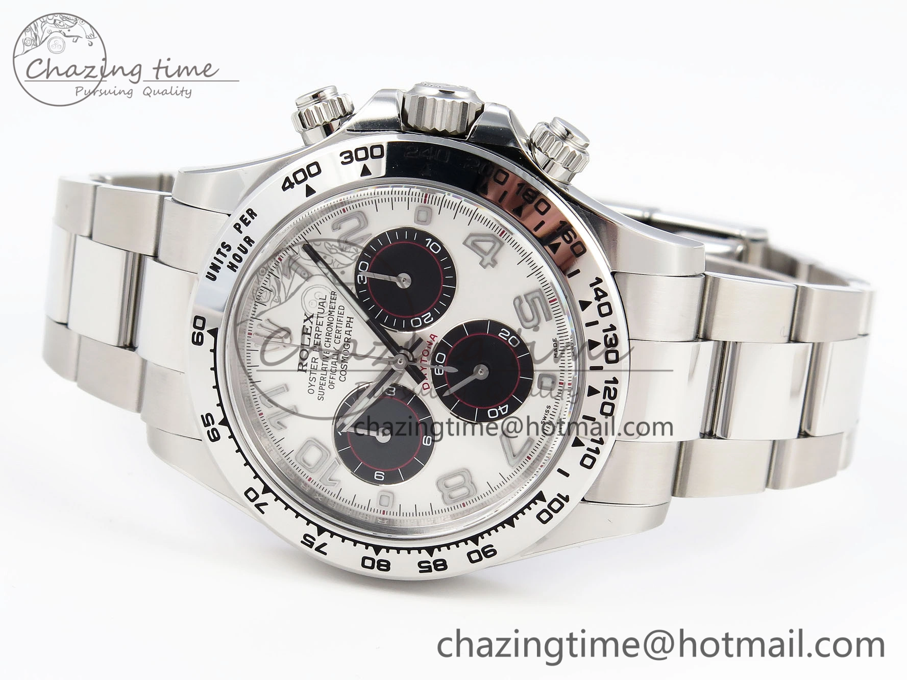 OnTrend Daytona 116509 Clean 1:1 Best Edition White Dial Arabic Markers on SS Bracelet SA4130 V 1947