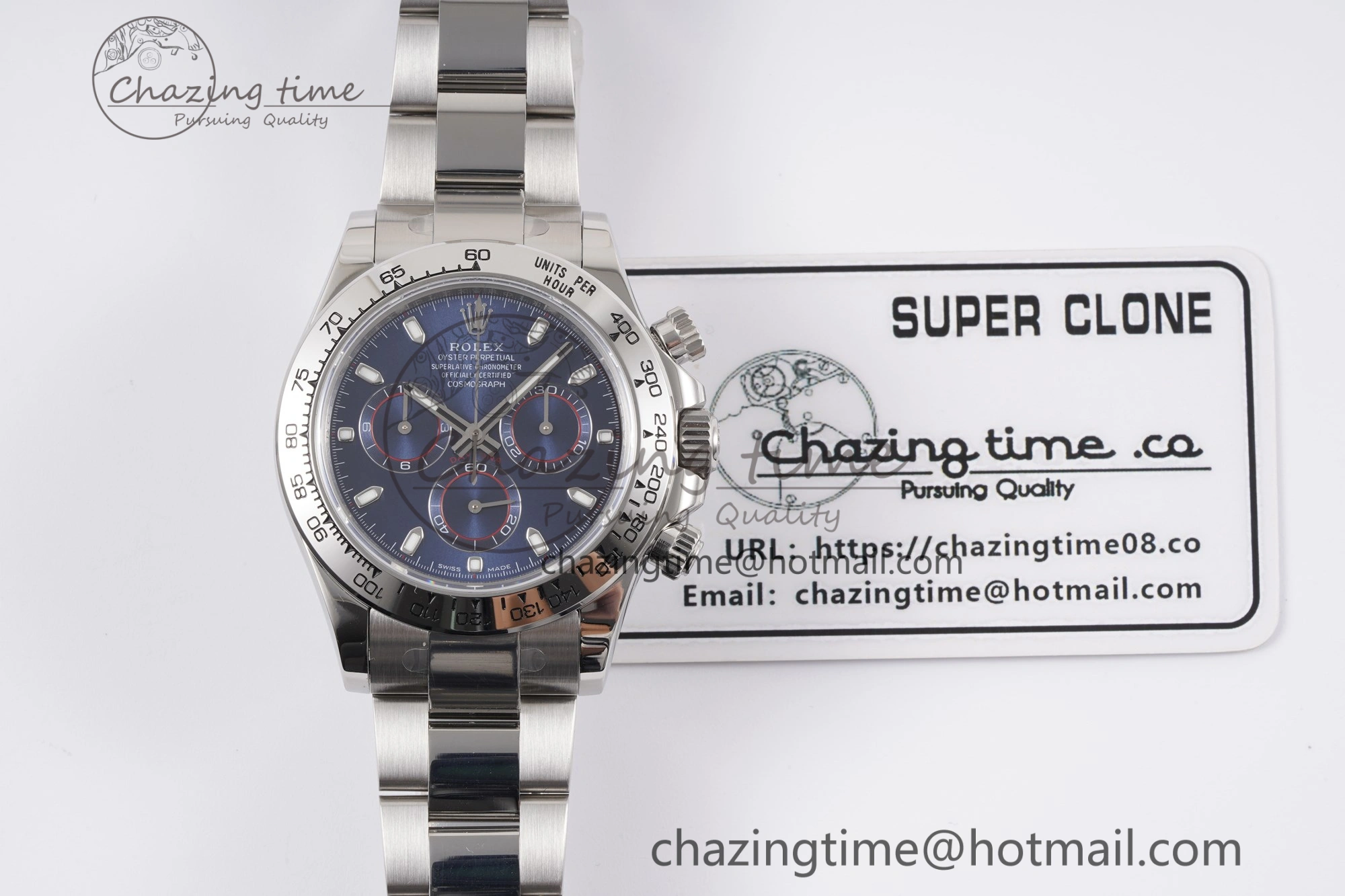 Daytona 116509 KING 1:1 Best Edition Blue Dial on SS Bracelet SH TimelessDesign 1914