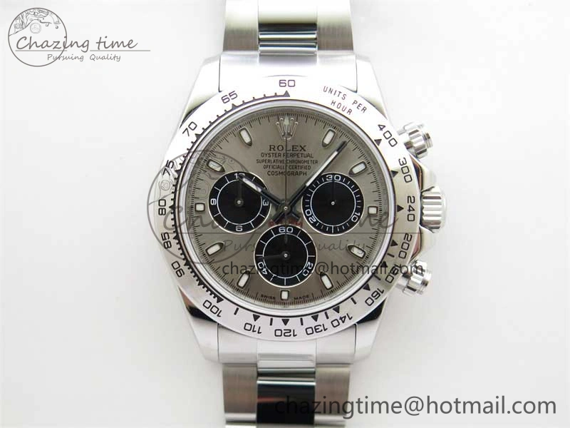 Youthful Daytona 116509 KKF 1:1 Best Edition 904L Steel Gray Dial on SS Bracelet A 2459