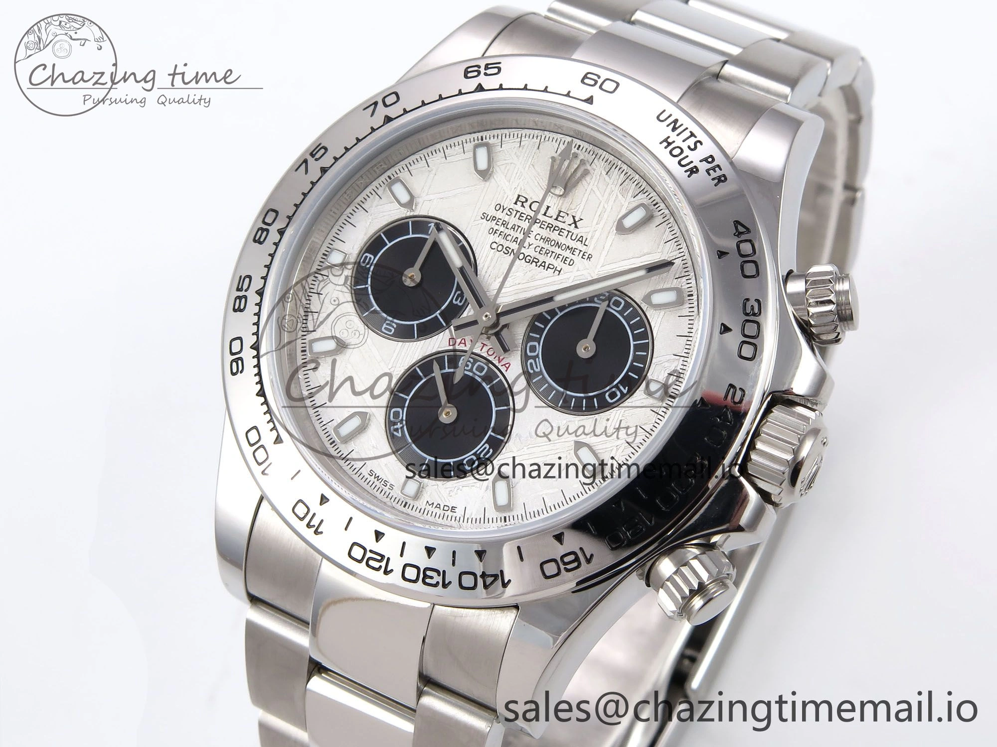 Minimalist Daytona 116509 N6F 1:1 Best Edition Meteorite Dial on YG Bracelet SA 883