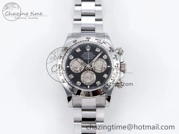 ZeroBulk Daytona 116509 QF 1:1 Best Edition Black White Diamonds Dial on SS Bracelet SH4130 V3 (Gain Weight) 1402