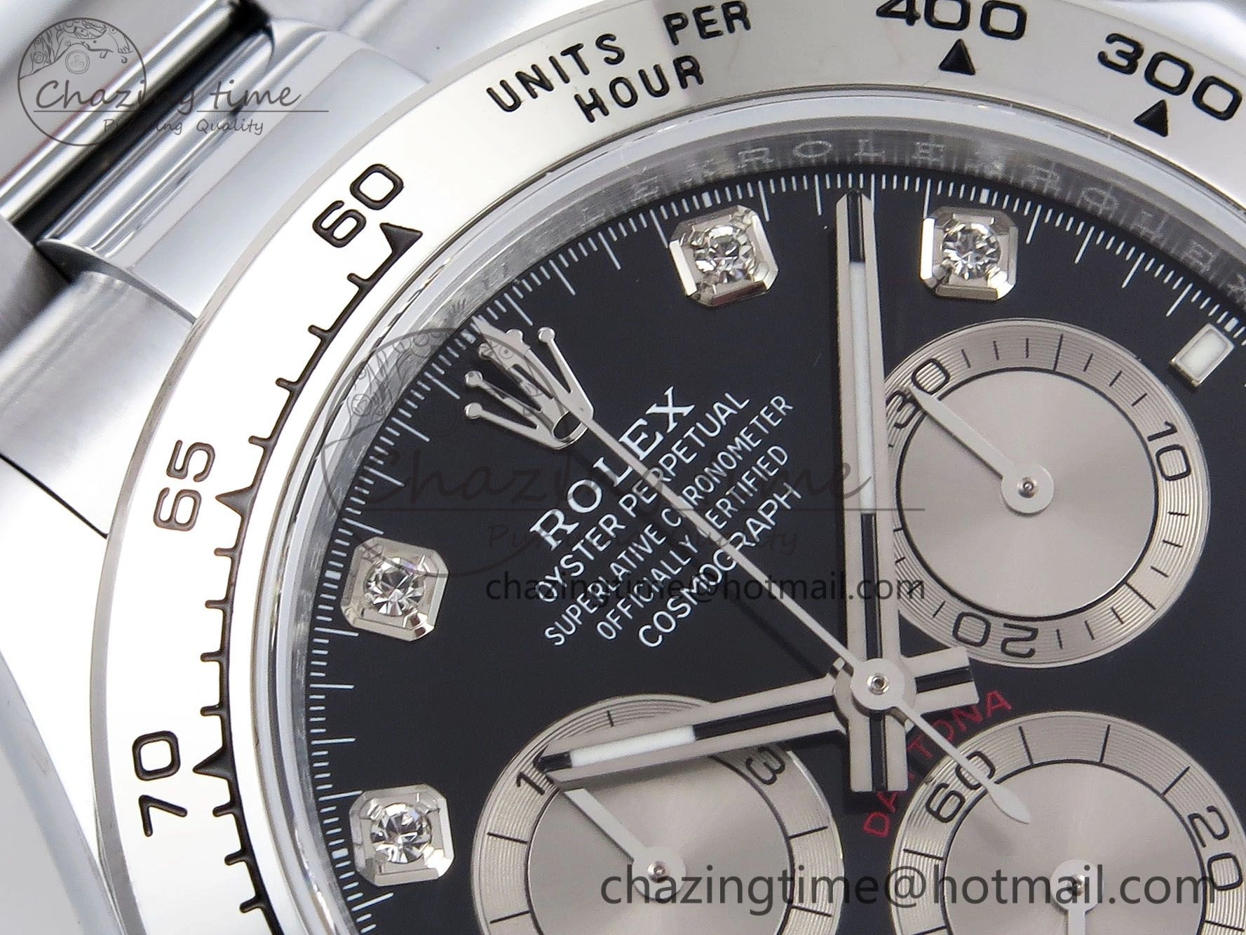 ZeroBulk Daytona 116509 QF 1:1 Best Edition Black White Diamonds Dial on SS Bracelet SH4130 V3 (Gain Weight) 1402