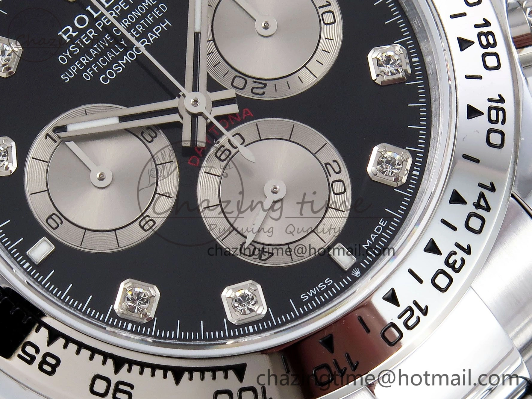 ZeroBulk Daytona 116509 QF 1:1 Best Edition Black White Diamonds Dial on SS Bracelet SH4130 V3 (Gain Weight) 1402
