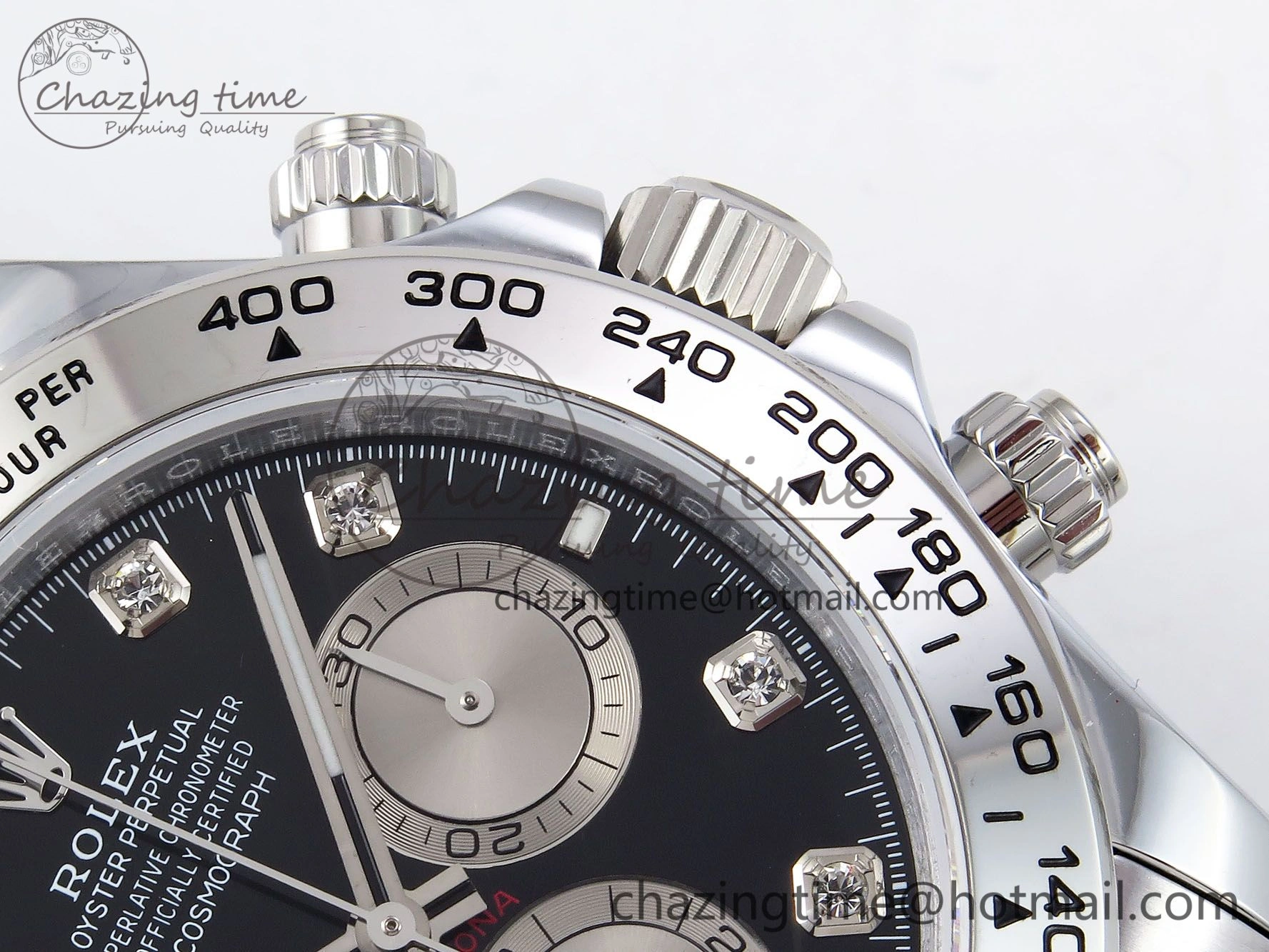 ZeroBulk Daytona 116509 QF 1:1 Best Edition Black White Diamonds Dial on SS Bracelet SH4130 V3 (Gain Weight) 1402